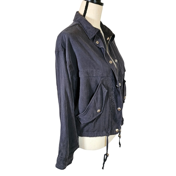Blank NYC Dark Grey Utility Jacket, XS - Picture 4 of 13